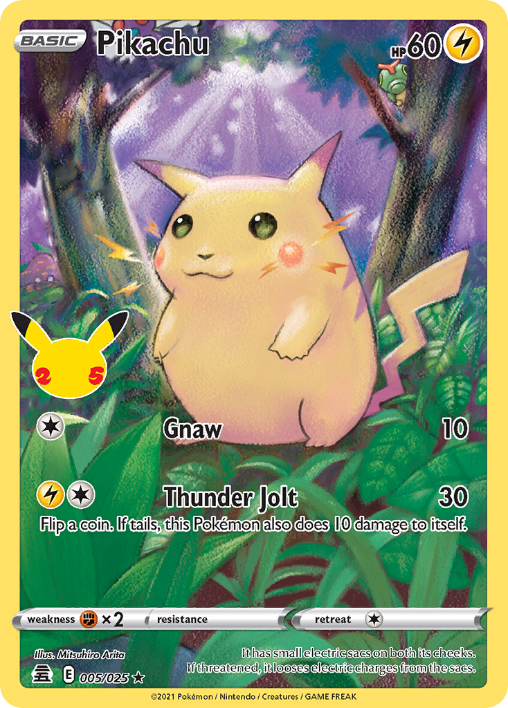 Pokemon 2021 Celebrations Pikachu #5/25