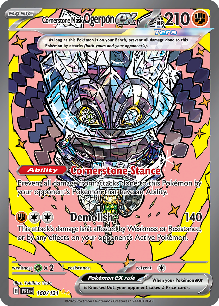 Cornerstone Mask Ogerpon ex 160/131 Sv: Prismatic Evolutions Holo